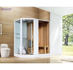 Phòng xông hơi Nofer VS-89103S (R/L) White/ Black